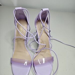 Aldo Lavender Lace-Up Heels